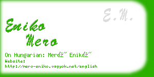 eniko mero business card